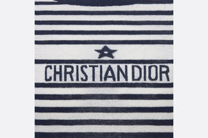 Dior Marinière Short-Sleeved Sweater • White and Black Linen, Cashmere and Silk Ribbed Knit