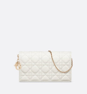 Lady Dior Pouch • Latte Cannage Lambskin