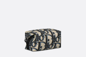 Toiletry Bag • Beige and Black Maxi Dior Oblique Jacquard