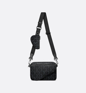 Saddle Triple Pouch • Black CD Diamond Canvas