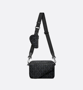 Saddle Triple Pouch • Black CD Diamond Canvas
