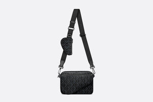 Saddle Triple Pouch • Black CD Diamond Canvas