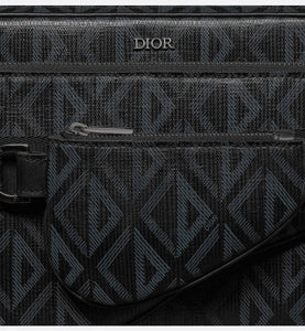 Saddle Triple Pouch • Black CD Diamond Canvas