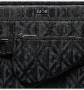 Saddle Triple Pouch • Black CD Diamond Canvas