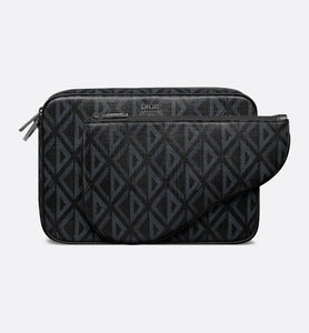 Saddle Triple Pouch • Black CD Diamond Canvas