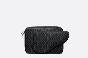 Saddle Triple Pouch • Black CD Diamond Canvas