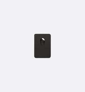 Saddle Magnetic Card Holder • Black Dior Oblique Jacquard and Grained Calfskin