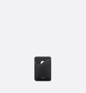 Saddle Magnetic Card Holder • Black Grained Calfskin