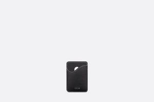 Saddle Magnetic Card Holder • Black Grained Calfskin