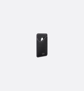 Saddle Magnetic Card Holder • Black Grained Calfskin