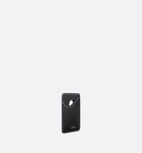 Saddle Magnetic Card Holder • Black Grained Calfskin