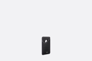 Saddle Magnetic Card Holder • Black Grained Calfskin