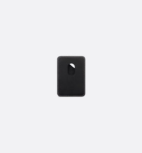 Saddle Magnetic Card Holder • Black Grained Calfskin