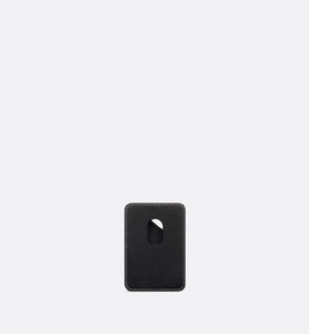 Saddle Magnetic Card Holder • Black Grained Calfskin