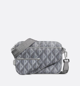 Saddle Triple Pouch • Dior Gray CD Diamond Canvas