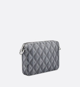 Saddle Triple Pouch • Dior Gray CD Diamond Canvas