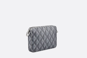 Saddle Triple Pouch • Dior Gray CD Diamond Canvas