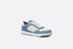 B27 Low-Top Sneaker • Blue and White Smooth Calfskin with White Dior Oblique Galaxy Leather