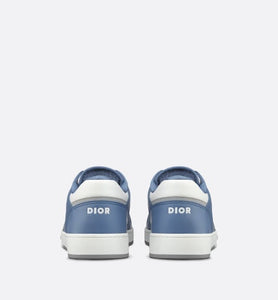 B27 Low-Top Sneaker • Blue and White Smooth Calfskin with White Dior Oblique Galaxy Leather