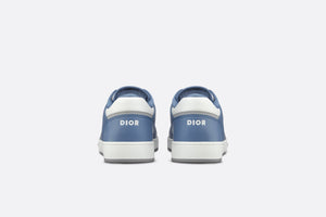 B27 Low-Top Sneaker • Blue and White Smooth Calfskin with White Dior Oblique Galaxy Leather