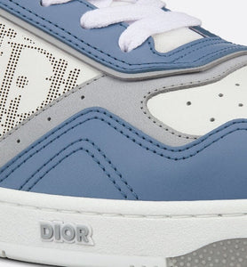 B27 Low-Top Sneaker • Blue and White Smooth Calfskin with White Dior Oblique Galaxy Leather