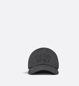 Dior 1947 Baseball Cap • Anthracite Gray Wool