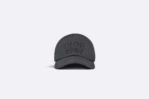 Dior 1947 Baseball Cap • Anthracite Gray Wool