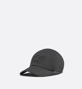 Dior 1947 Baseball Cap • Anthracite Gray Wool