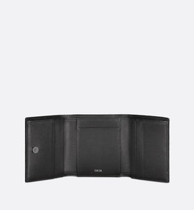 Trifold Wallet • Black Dior Oblique Jacquard