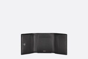 Trifold Wallet • Black Dior Oblique Jacquard