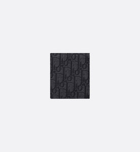 Trifold Wallet • Black Dior Oblique Jacquard