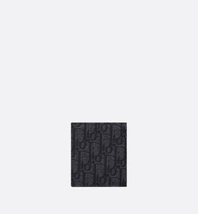 Trifold Wallet • Black Dior Oblique Jacquard
