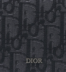 Trifold Wallet • Black Dior Oblique Jacquard