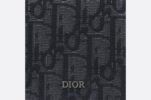Trifold Wallet • Black Dior Oblique Jacquard