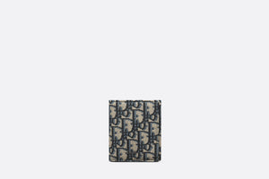 Trifold Wallet • Beige and Black Dior Oblique Jacquard