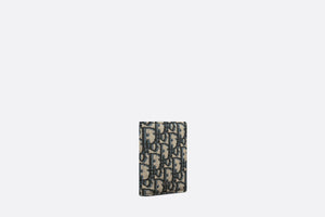Trifold Wallet • Beige and Black Dior Oblique Jacquard