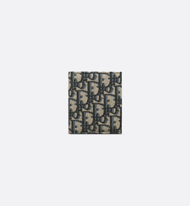 Trifold Wallet • Beige and Black Dior Oblique Jacquard