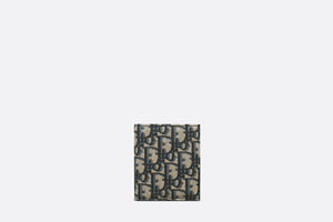 Trifold Wallet • Beige and Black Dior Oblique Jacquard