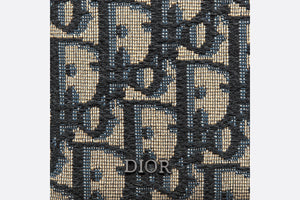 Trifold Wallet • Beige and Black Dior Oblique Jacquard