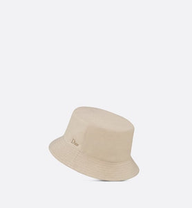 Reversible Dior Oblique Bucket Hat • Beige and Plum Cotton