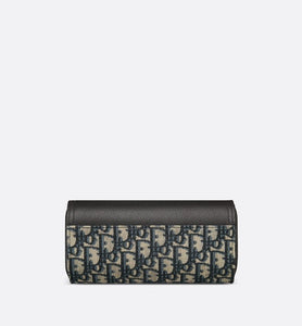Saddle Watch Case • Beige and Black Dior Oblique Jacquard and Black Grained Calfskin