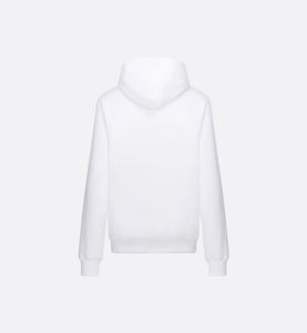 Relaxed-Fit Hooded Sweatshirt • White Cotton Fleece
