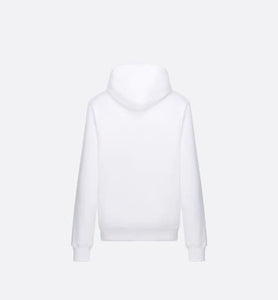 Relaxed-Fit Hooded Sweatshirt • White Cotton Fleece