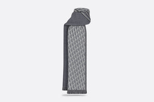 Dior Oblique Scarf • Gray and White Wool