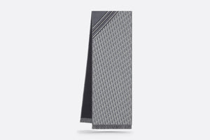 Dior Oblique Scarf • Gray and White Wool
