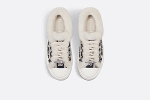 Walk'n'Dior Platform Sneaker • Deep Blue Dior Oblique Embroidered Cotton and White Shearling