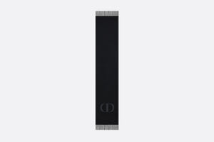 CD Signature Scarf • Black Cashmere and Wool
