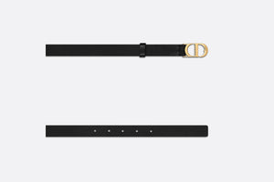 30 Montaigne Removable Pouch Belt • Black Calfskin and Goatskin, 20 MM