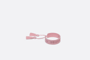 Christian Dior Bracelet • Melocoton Pink Cannage Embroidery and Crystals