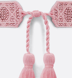 Christian Dior Bracelet • Melocoton Pink Cannage Embroidery and Crystals